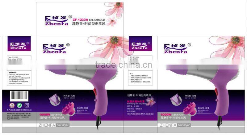 Mini style hair dryer household hair dryer for student use ZF-1233A