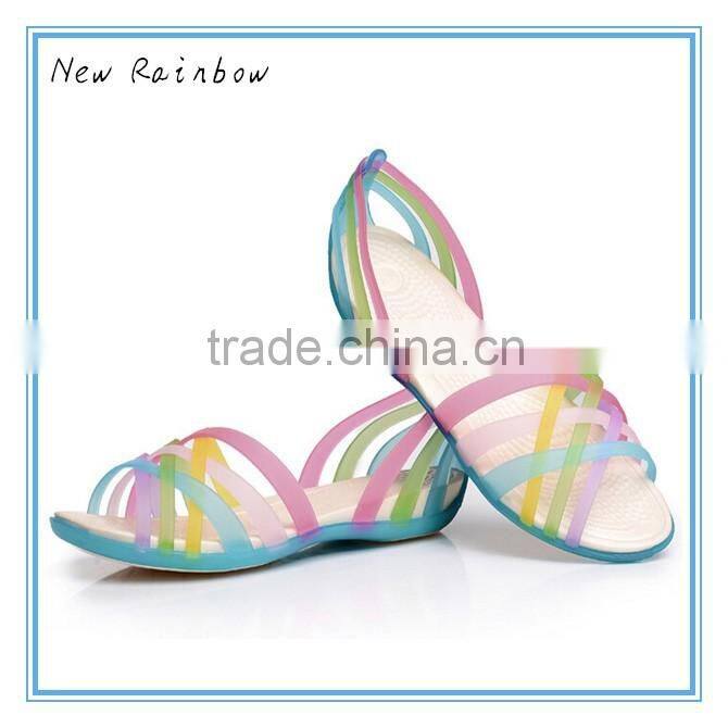 Hot sale fashion pvc jelly flower shoes