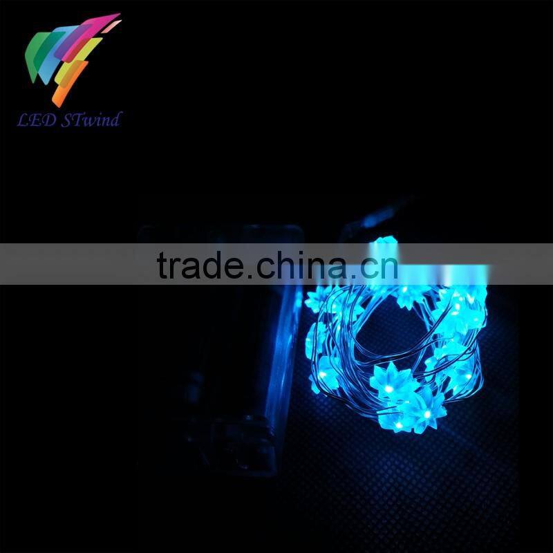Latest Octagonal Flower LED Silver Color Copper wire string lights Fairy Lights for Christmas Holiday Lighting