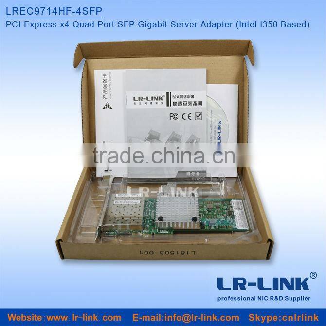 LR-LINK LREC9714HF-4SFP Intel I350 PCI Express x4 4 Port SFP Gigabit Server LAN Card