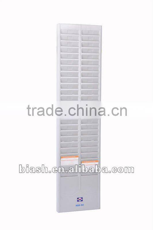 50 slot plastic time recorder card rack
