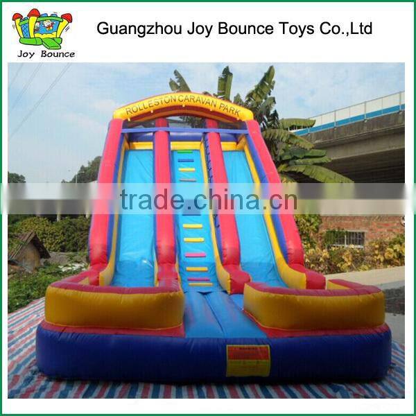 double lanes pool slide inflatable water pool slide rental
