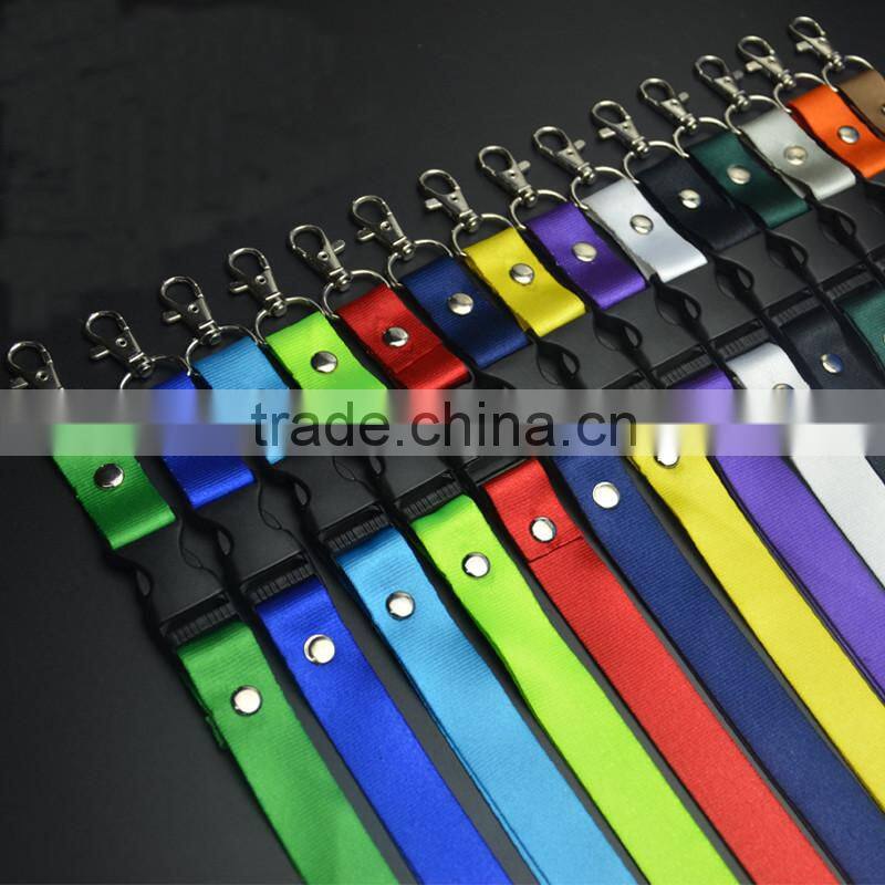 High quality cheap custom orange lanyards with carabiner