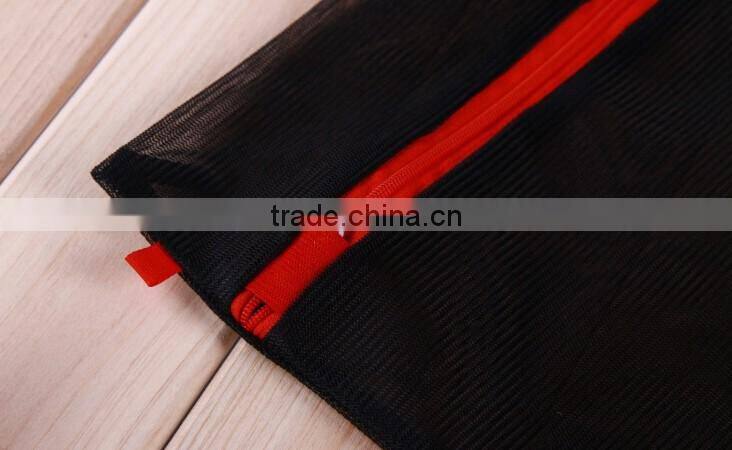 YIWU RODA 100%polyester exquisite embroidery square black washing bag