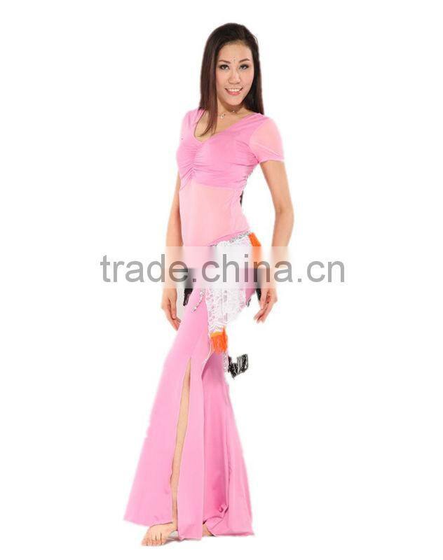 SWEGAL wholesale 8 colors practice belly dance costume,dance training gauze costume set
