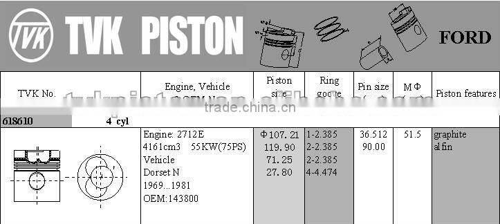 ford engine piston 2712E