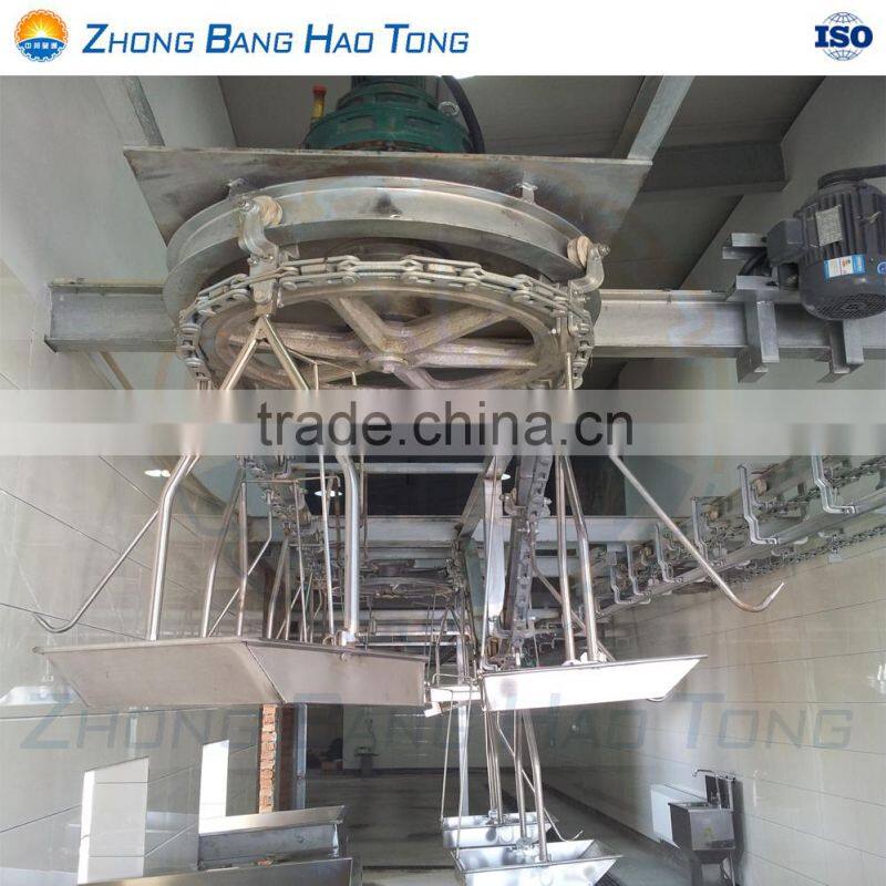 floor mounted plate type sychronized offal and viscera quarantine system