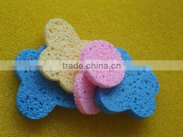 cellulose beauty facial cleaning sponge , wood pulp washing puff