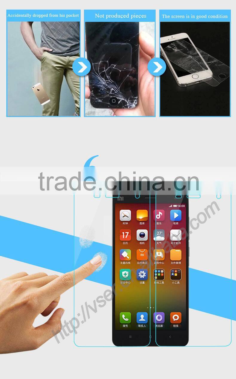 cellphone screen protector factory premium tempered glass for red mi 2