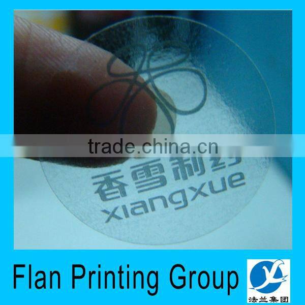 high quality fashion Vinyl transparent static sticker