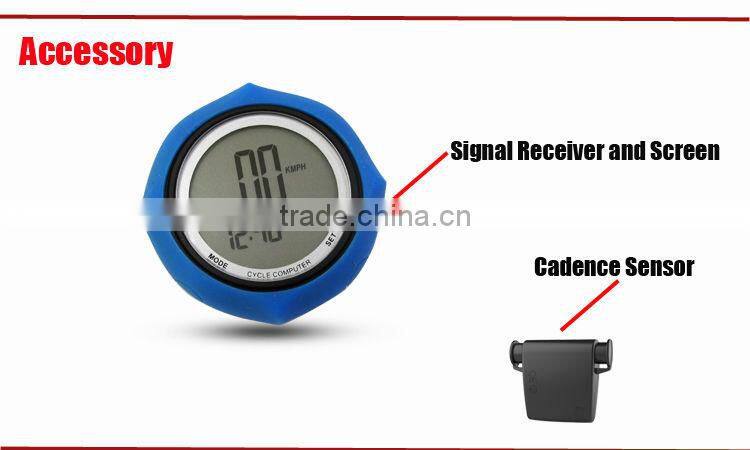 wireless bike speed meter waterproof LCD Backlight from China BSCI factory