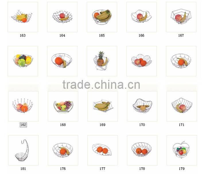 Kitchenware metal wire and Chrome Plated Fruit Basket