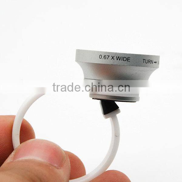 Universal Circle Clip 0.67x wide angle macro lens For samsung note3 for smartphone