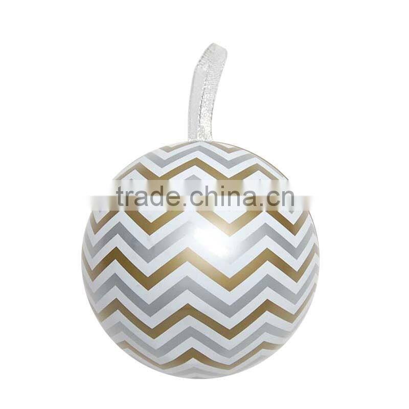 christmas decorations ball shape tin cans small christmas tin can
