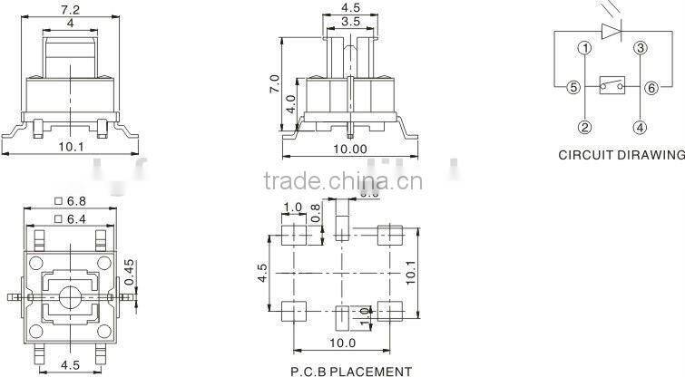illuminated momentary push button switches TS-2014