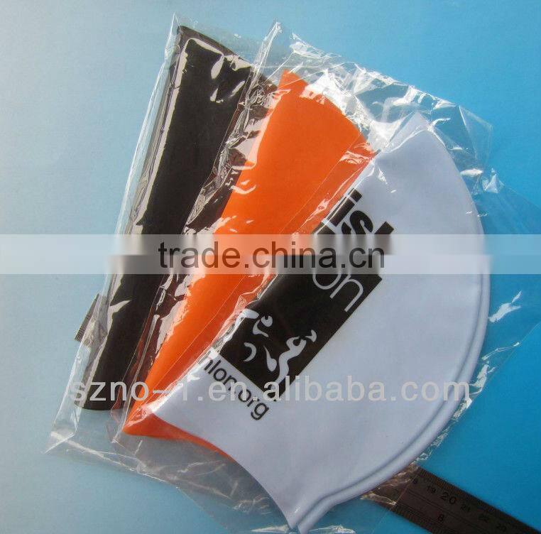 Fashionable Best Quality adult or kid size customized logo printing waterproof silicone swimming cap