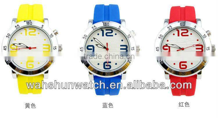 new products fashion silicon wrist band black large numbers men watches 2016