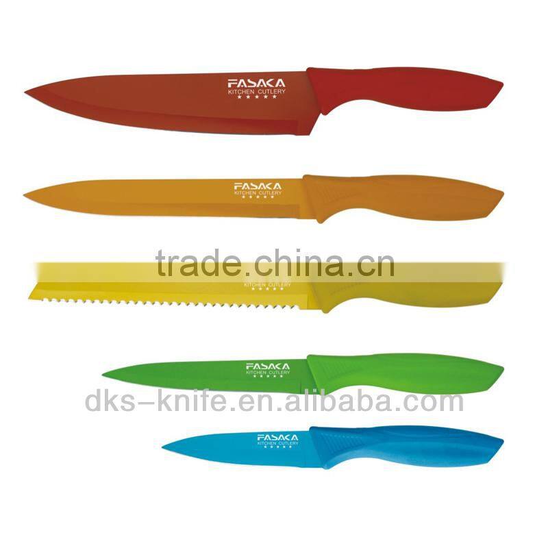 KP1303GB6 Set of 6pcs with Gift Box Non-Stick Stainless Steel color knife set