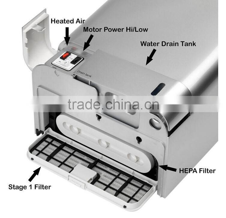 NEW jet hand drier automatic Bathroom Double Jet Hand Dryer With HEPA Filter, UV light