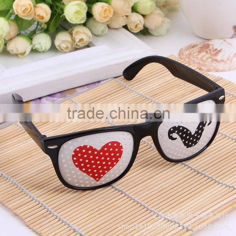 New high quality Pinhole glasses Custom Logo Printed Lenses Party glasses