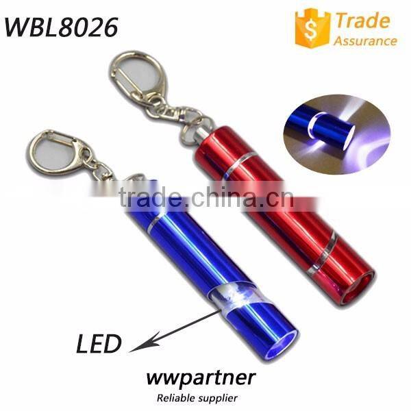 Metal LED Retractable Flashlight with Key Chain