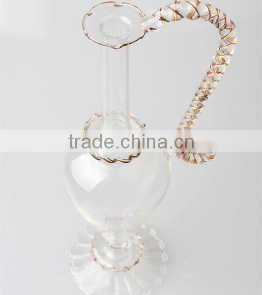 china factory cheap price hot sale clear pyrex decorative custom unique design wholesale glass flower vase/flower receptacle