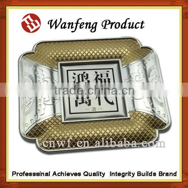 2015 hot selling wenzhou new cheap wine /liquor bottle aluminum label