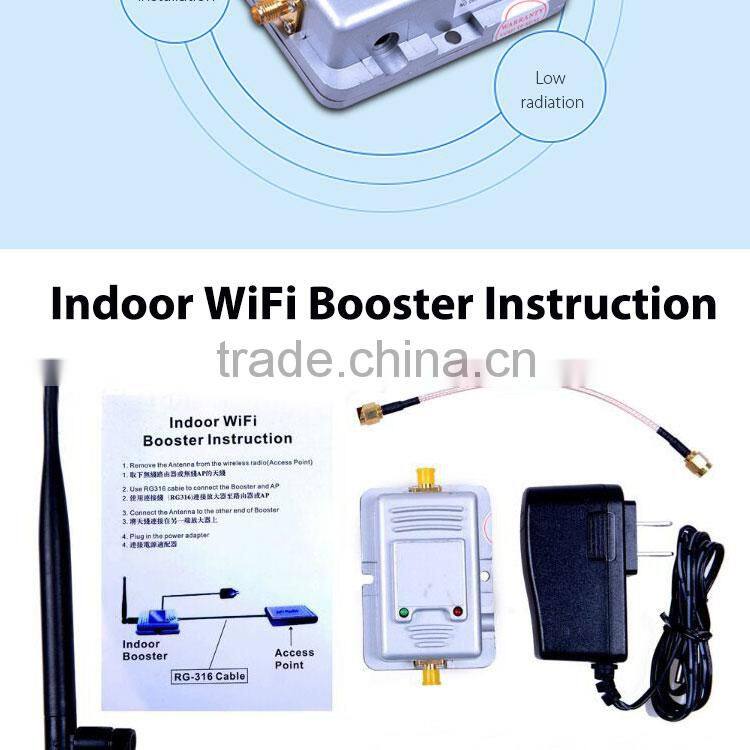 2400Mhz mini wifi signal booster china Silver with LCD display