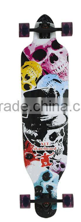 Canadian maple wood material deck longboard skateboard for sale