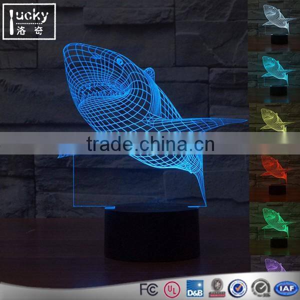 Factory custom colorful led night light with 3d fash function