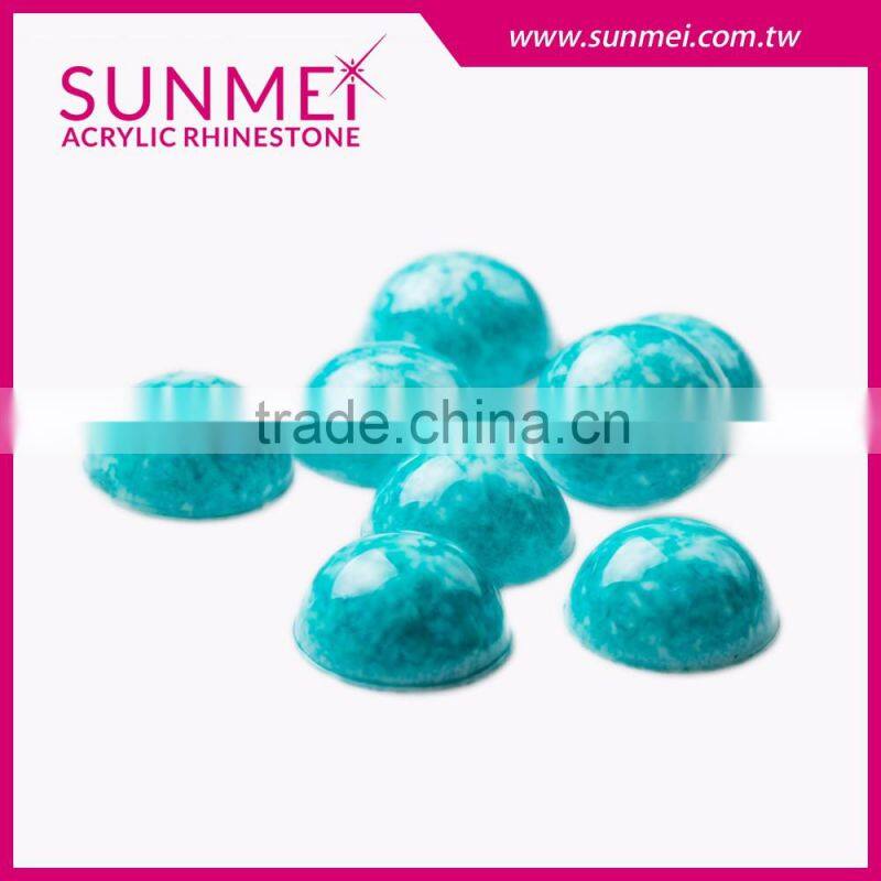 New Arrival Colorful Round Shape Garment Accessories Acrylic Stones