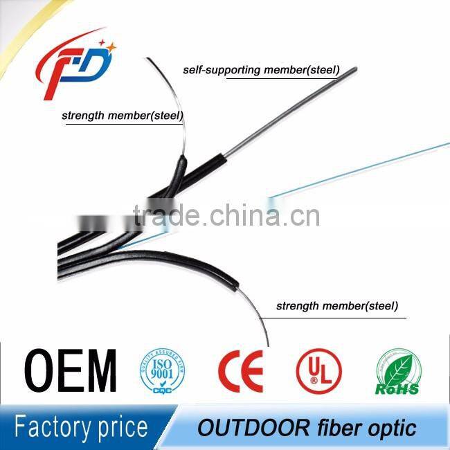 1 2 4 cores FTTH outdoor FRP LSZH sheath self-supporting finished drop cable