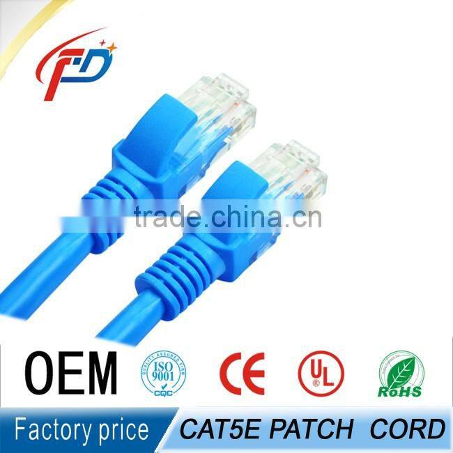 factoy 5M 7.5M 10M rj45 plug PATCH CORD UTP/FTP cat 6 cable 3m