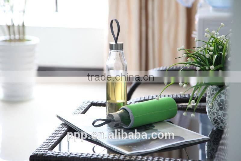 550ml unbreakable glass water bottle/ fruit infuser bottle/ borosilicate glass water bottle