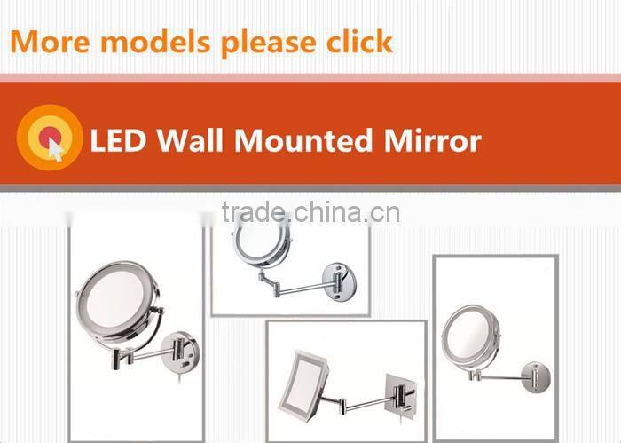 8.5 Inch Metal Round Double Sided Adjustable Bathroom Mirror