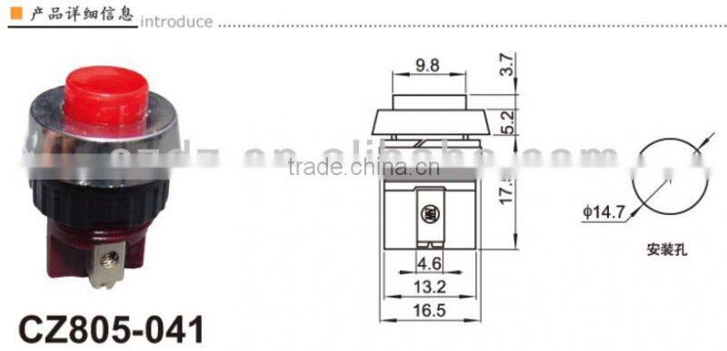 Thermostat switchIP40 1A 250V AC CQC CE illuminated push /machine toggle