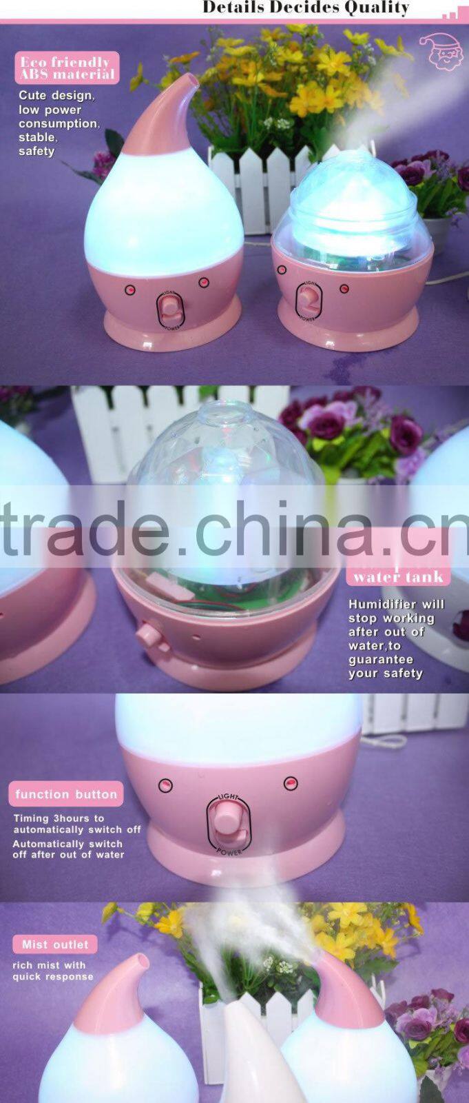 Mini Portable Tabletop Ultrasonic Cool Mist Diffuser and air humidifier