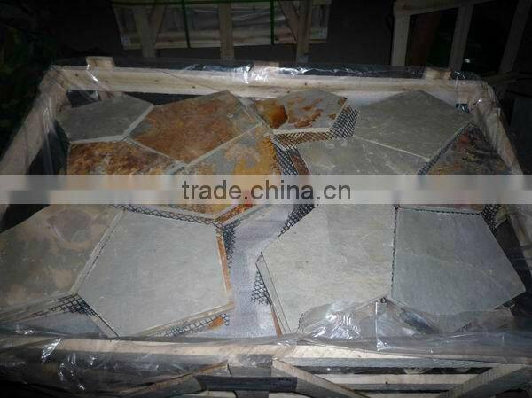 Natural Rusty Irregular Shape Flag stone paving