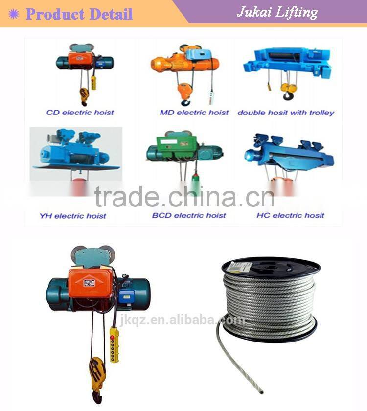 Alibaba trade assurance CD1 type 10 ton endless electric wire rope hoist winch