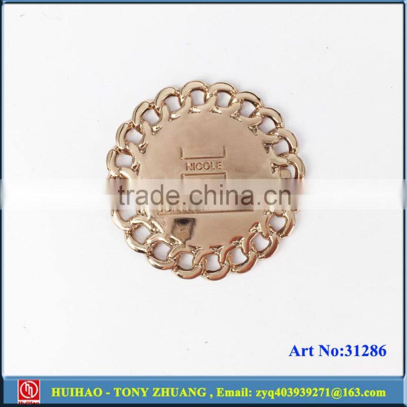 gold metal shoelace charm buckle shoe accessories