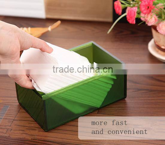 square acrylic tissue box