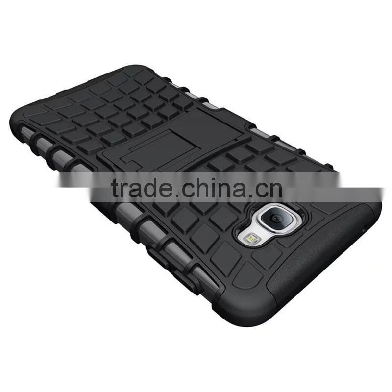 2016 New item Combo new design stand mobile phone case for Samsung A9, 2 in 1 shockproof back cover case
