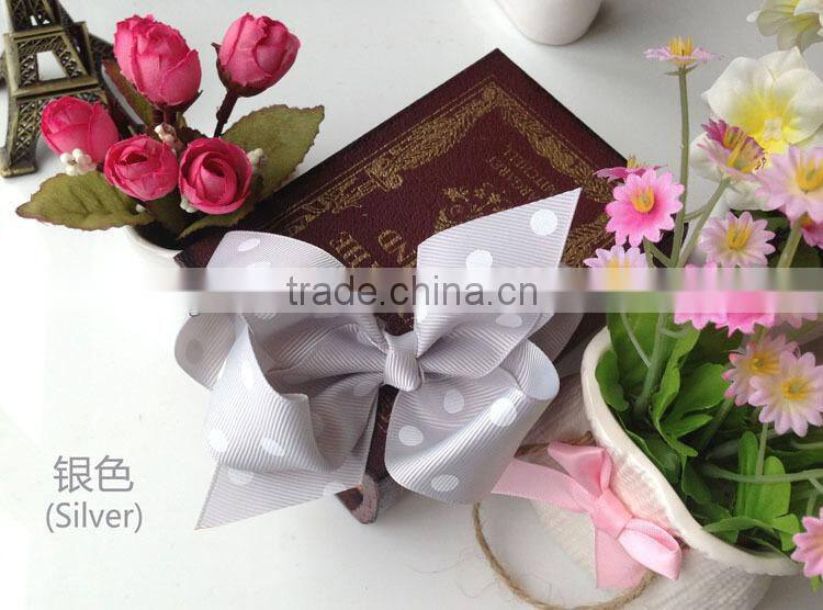 Polka Dots Baby Bow Ties Grosgrain Ribbon Baby Hair Bow