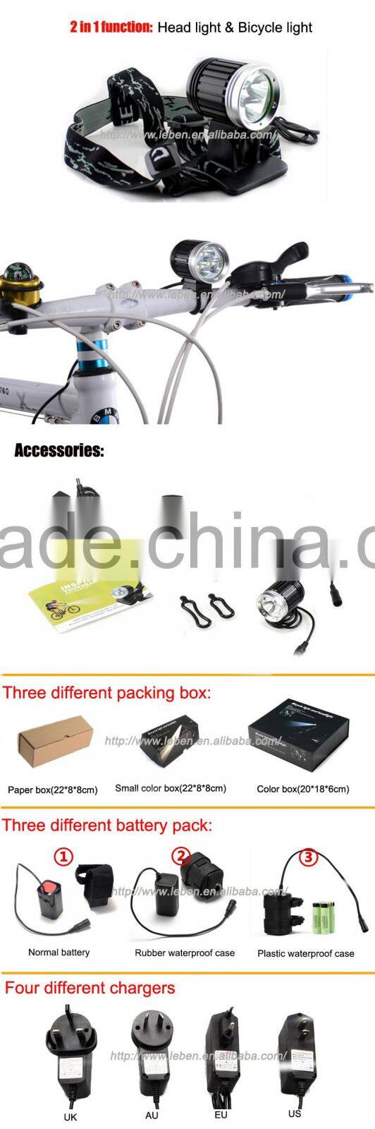 Aluminum alloy bike light cree bicycle light wholesale bicycle light made in China