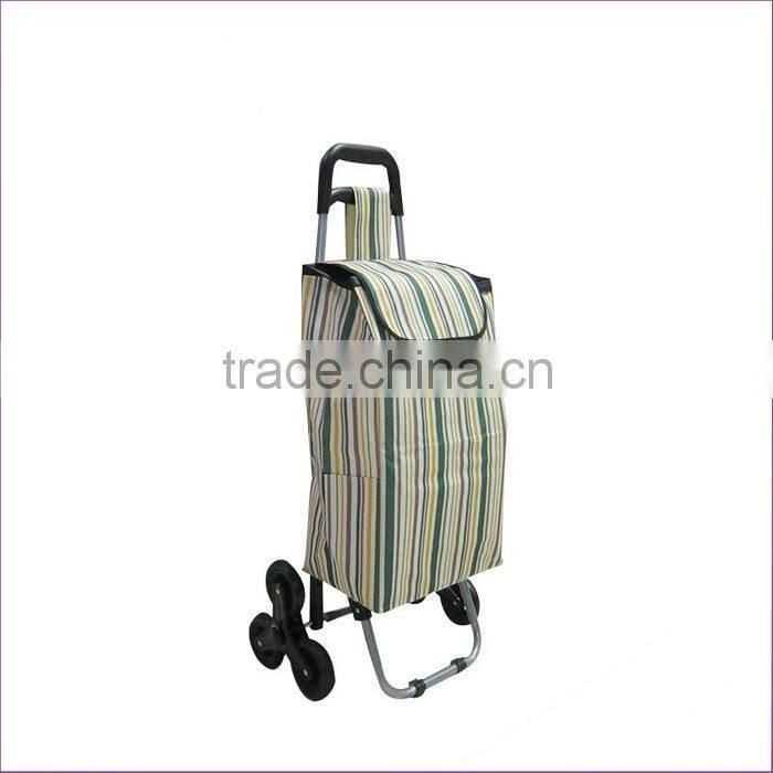 Wholesale Folding Titanium Alloy 6 Wheeled Shopping Cart For Climbing Stair