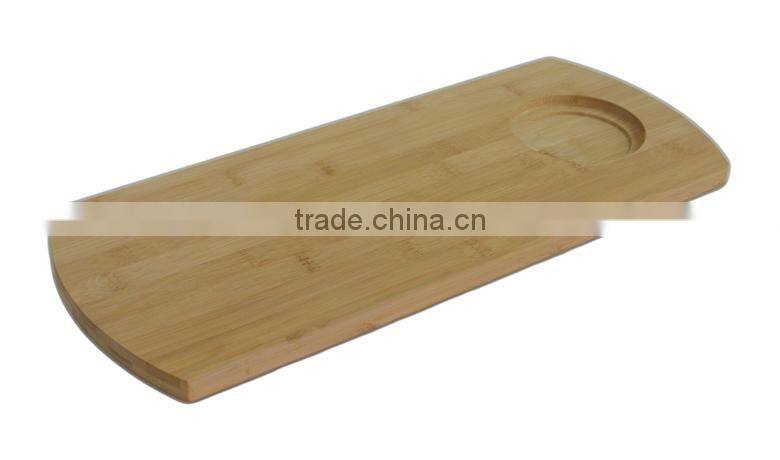 TF175 / Bamboo Serving Board Counter Tableware Lap Tray for Stainless steel Ceramic Bowl