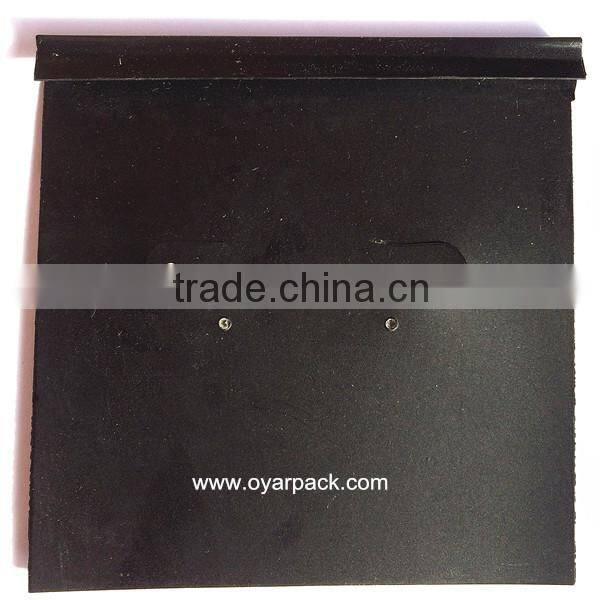 punch 2 holes silver earring card with gold logo custom