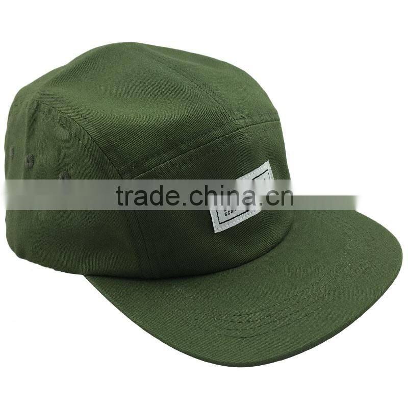 Vintage embroidered badge Flat brim Running Cap with Adjustable Strap Running Sport Hat