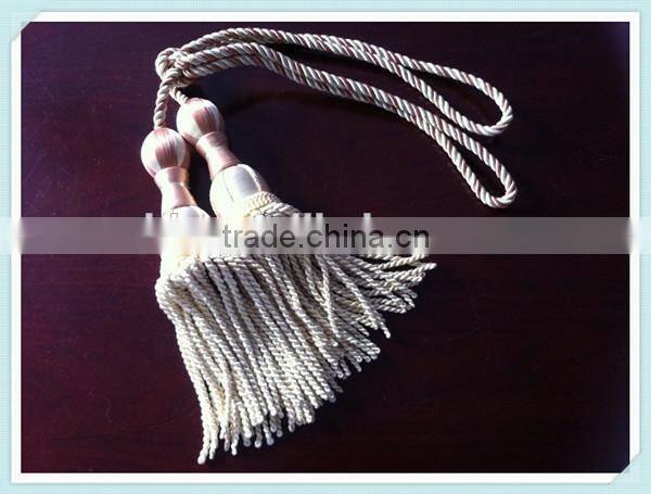 Exquisite Rope Hanging Beads Tassel For Curtain Fasten / Tieback