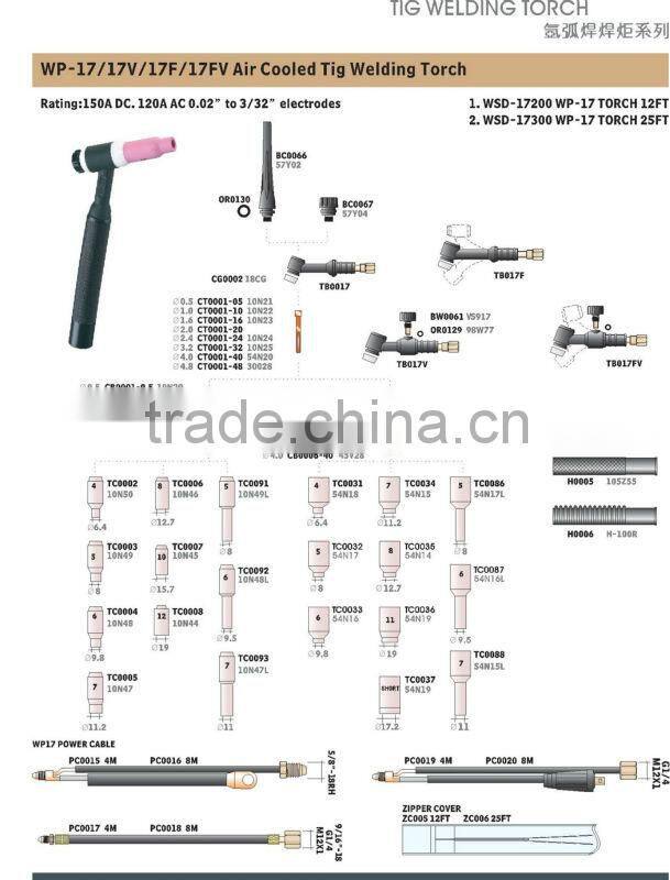 WP-17 Argon welding torch/gun